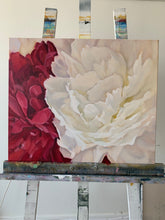 Load image into Gallery viewer, Eļļas glezna uz koka rāmja peonijas 60x50cm māklsiniece Ilze Ērgle-Vanaga
