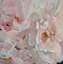Load image into Gallery viewer, Eļļas glezna uz koka rāmja peonijas 100x100cm māklsiniece Ilze Ērgle-Vanaga