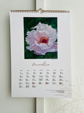 Load image into Gallery viewer, Skaists sienas kalendārs 2025 māksliniece Ilze Ērgle-Vanaga - Peonijas