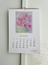 Load image into Gallery viewer, Skaists sienas kalendārs 2025 māksliniece Ilze Ērgle-Vanaga - Peonijas