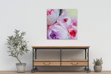 Load image into Gallery viewer, moderna interjera eļļas glezna ar ziediem peonijas