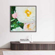 Load image into Gallery viewer, BLOOMING PEONIES original oil painting on canvas size 39"x39"