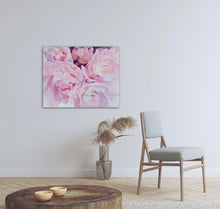 Load image into Gallery viewer, Eļļas glezna uz koka rāmja peonijas 100x80cm māklsiniece Ilze Ērgle-Vanaga