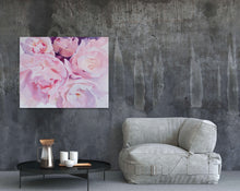 Load image into Gallery viewer, Eļļas glezna uz koka rāmja peonijas 100x80cm māklsiniece Ilze Ērgle-Vanaga