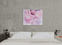 Load image into Gallery viewer, Eļļas glezna uz koka rāmja peonijas 100x80cm māklsiniece Ilze Ērgle-Vanaga