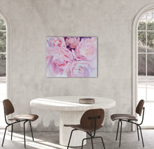 Load image into Gallery viewer, Eļļas glezna uz koka rāmja peonijas 100x80cm māklsiniece Ilze Ērgle-Vanaga