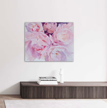 Load image into Gallery viewer, Eļļas glezna uz koka rāmja peonijas 100x80cm māklsiniece Ilze Ērgle-Vanaga