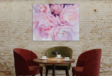 Load image into Gallery viewer, Eļļas glezna uz koka rāmja peonijas 100x80cm māklsiniece Ilze Ērgle-Vanaga