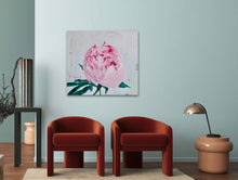 Load image into Gallery viewer, Eļļas glezna uz koka rāmja peonijas 100x90cm māklsiniece Ilze Ērgle-Vanaga