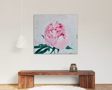 Load image into Gallery viewer, Eļļas glezna uz koka rāmja peonijas 100x90cm māklsiniece Ilze Ērgle-Vanaga