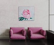 Load image into Gallery viewer, Eļļas glezna uz koka rāmja peonijas 100x90cm māklsiniece Ilze Ērgle-Vanaga