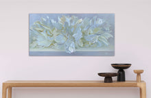 Load image into Gallery viewer, Eļļas glezna uz koka rāmja peonijas 100x50cm māklsiniece Ilze Ērgle-Vanaga