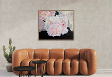 Load image into Gallery viewer, Eļļas glezna uz koka rāmja peonijas 100x120cm