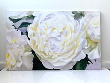 Load image into Gallery viewer, Eļļas glezna uz koka rāmja peonijas 50x80cm māklsiniece Ilze Ērgle-Vanaga