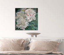 Load image into Gallery viewer, white peony abstract painting