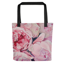 Load image into Gallery viewer, Pink peony tote bag