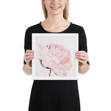 Load image into Gallery viewer, GLEZNU IZDRUKAS | PEONIJA XV | balts, melns rāmis | dažādi izmēri