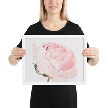 Load image into Gallery viewer, GLEZNU IZDRUKAS | PEONIJA XV | balts, melns rāmis | dažādi izmēri