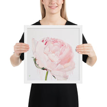 Load image into Gallery viewer, GLEZNU IZDRUKAS | PEONIJA XV | balts, melns rāmis | dažādi izmēri