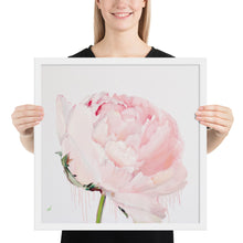 Load image into Gallery viewer, GLEZNU IZDRUKAS | PEONIJA XV | balts, melns rāmis | dažādi izmēri