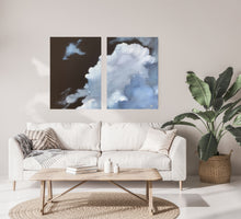 Load image into Gallery viewer, DREAMER Modern artwork Cloudscape set of 2 - original oil painting on canvas multi-panels