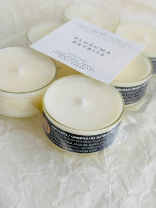 sojas vaska tējas sveces ar aromātu, rudens aromāti, mazas dāvanas, aromarizētas tējas sveces