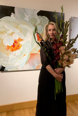 Orģinālas eļļas gleznas ar ziediem māksliniece Ilze Ērgle-Vanaga Latvija