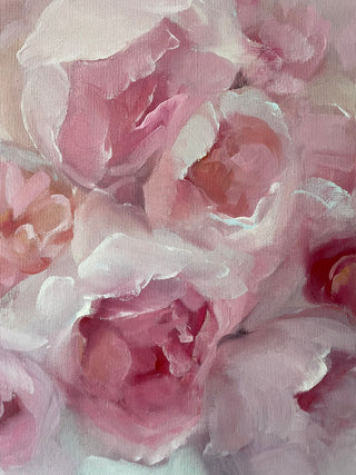  Eļļas glezna ar peonijām māksliniece Ilze Ērgle-Vanaga