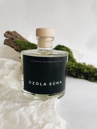 Mājas smaržas ar melniem kociņiem Ozola sūna, Ilze Ērgle Vanaga, izsmalcinātas mājas smaržas.