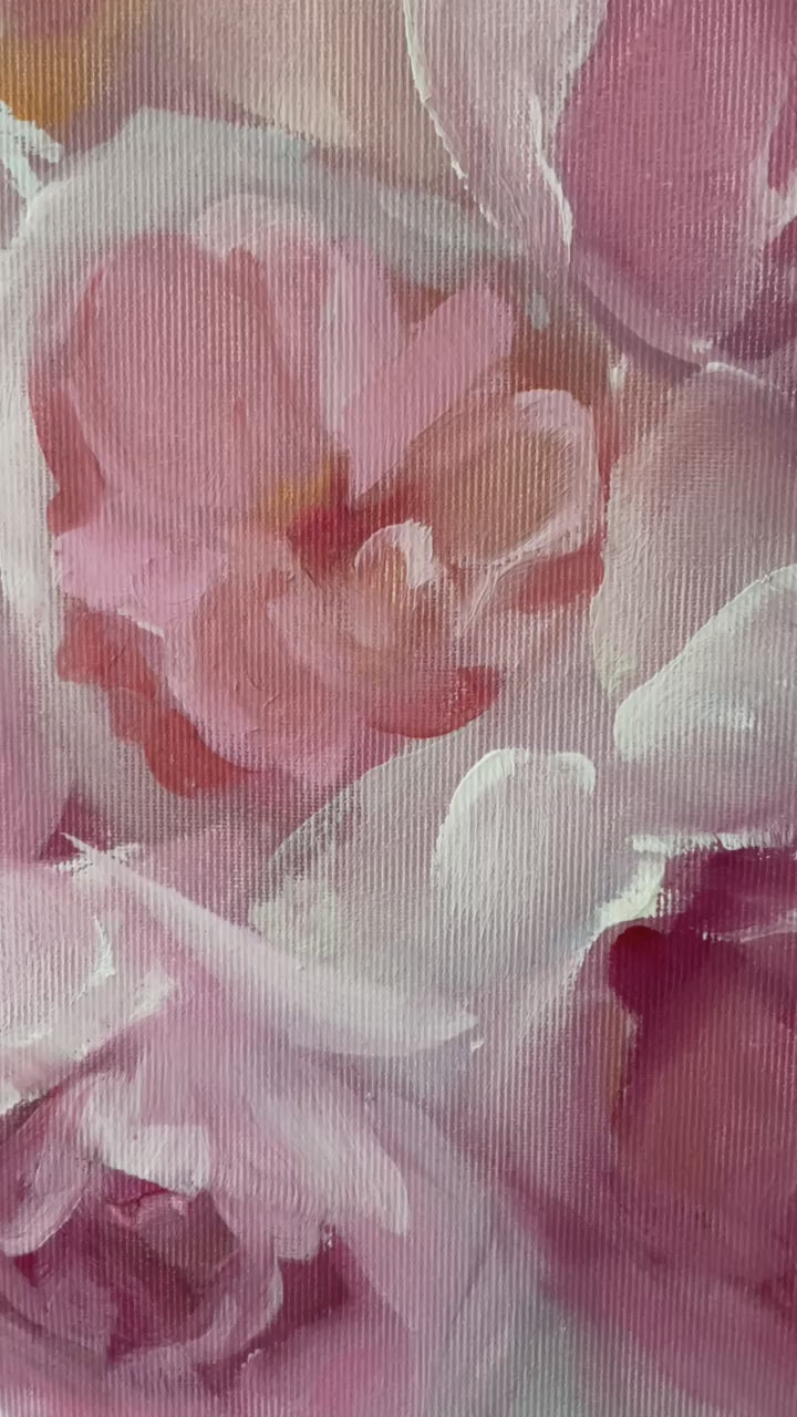  Eļļas glezna ar peonijām māksliniece Ilze Ērgle-Vanaga