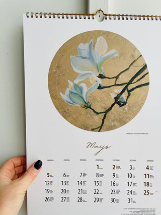 Skaists sienas kalendārs 2025 māksliniece Ilze Ērgle-Vanaga - Magnolija