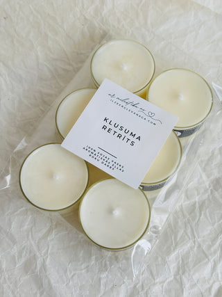 sojas vaska tējas sveces ar aromātu, rudens aromāti, mazas dāvanas, aromarizētas tējas sveces