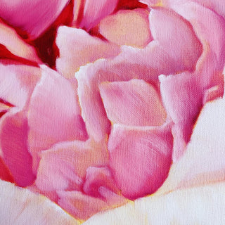 Eļļas glezna uz koka rāmja peonija