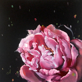 PEONY IV original oil painting on canvas size 16"x16"