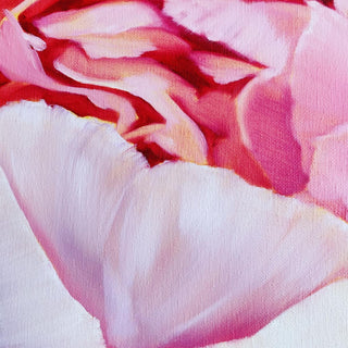 Eļļas glezna uz koka rāmja peonija