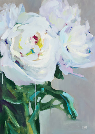 BALTĀS PEONIJAS | 70x50cm