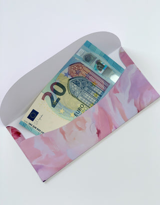 Naudas dāvanu aploksnes ar peonijām - māksliniece Ilze Ērgle-Vanaga