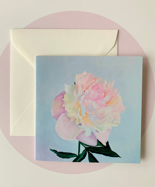Apsveikuma kartiņas ar peonijām māksliniece Ilze Ērgle-Vanaga