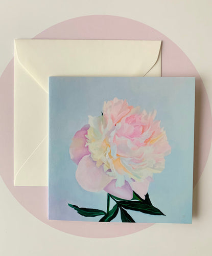 Apsveikuma kartiņas ar peonijām māksliniece Ilze Ērgle-Vanaga