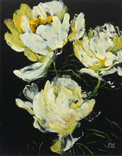 Load image into Gallery viewer, YELLOW PEONIES original oil painting on canvas set of 2 size 31x20&quot;
