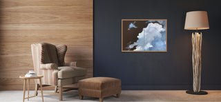 DREAMER Modern artwork Cloudscape set of 2 - original oil painting on canvas multi-panels