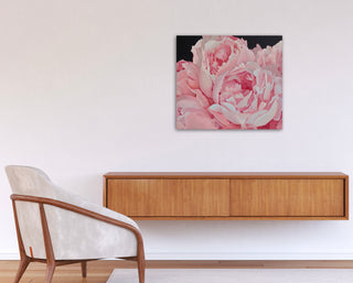 Eļļas glezna uz koka rāmja peonijas 80x70cm māklsiniece Ilze Ērgle-Vanaga