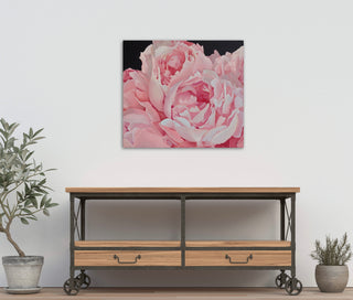 Eļļas glezna uz koka rāmja peonijas 80x70cm māklsiniece Ilze Ērgle-Vanaga