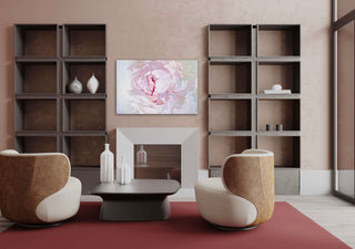 Lielformāta eļļas glezna uz audekla peonija māksliniece Ilze Ērgle-Vanaga