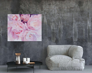 Eļļas glezna uz koka rāmja peonijas 100x80cm māklsiniece Ilze Ērgle-Vanaga