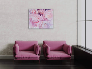 Eļļas glezna uz koka rāmja peonijas 100x80cm māklsiniece Ilze Ērgle-Vanaga