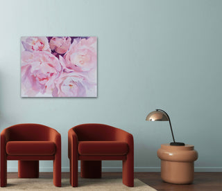 Eļļas glezna uz koka rāmja peonijas 100x80cm māklsiniece Ilze Ērgle-Vanaga