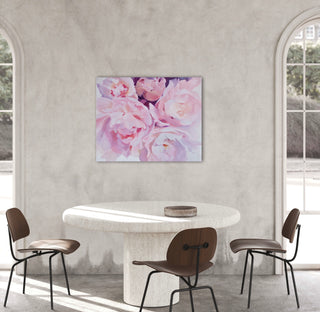 Eļļas glezna uz koka rāmja peonijas 100x80cm māklsiniece Ilze Ērgle-Vanaga