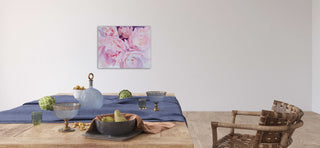 Eļļas glezna uz koka rāmja peonijas 100x80cm māklsiniece Ilze Ērgle-Vanaga