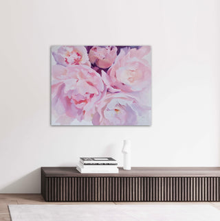 Eļļas glezna uz koka rāmja peonijas 100x80cm māklsiniece Ilze Ērgle-Vanaga